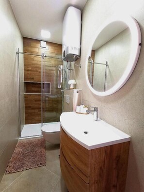 Hair dryer, towels