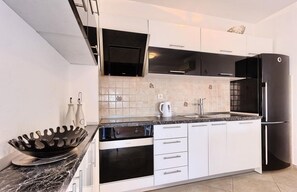 Fridge, oven, stovetop, dishwasher