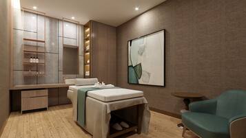 Couples treatment rooms, sauna, steam room, body treatments