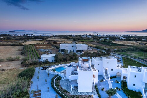 Villa Sofia for 7 cycladic inspired villa near Plaka Beach