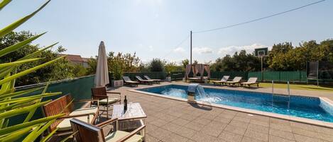 Outdoor pool, a heated pool