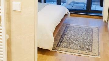 Executive-lejlighed | 2 soveværelser, premium-sengetøj, individuelt design, skrivebord