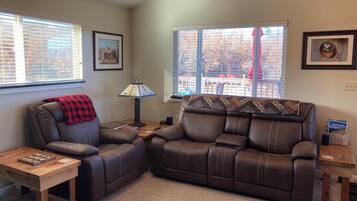 TV connectée, cheminée, lecteur de DVD, vidéothÚque