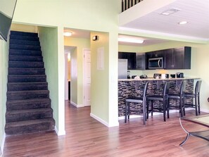 House, 1 Queen Bed with Sofa bed (5218 Beach Dr A) | Private kitchen | Fridge, cookware/dishes/utensils - 5218 Beach Dr A (Panama City Beach)