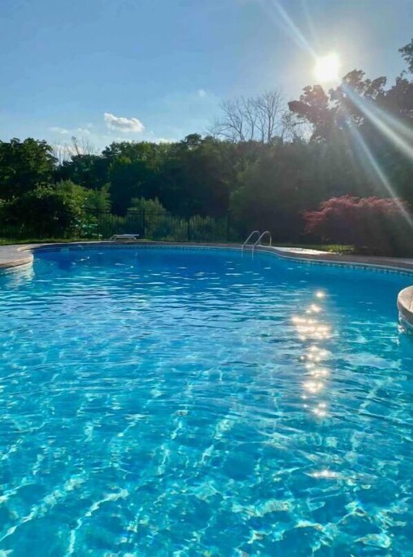 Piscina externa, piscina aquecida
