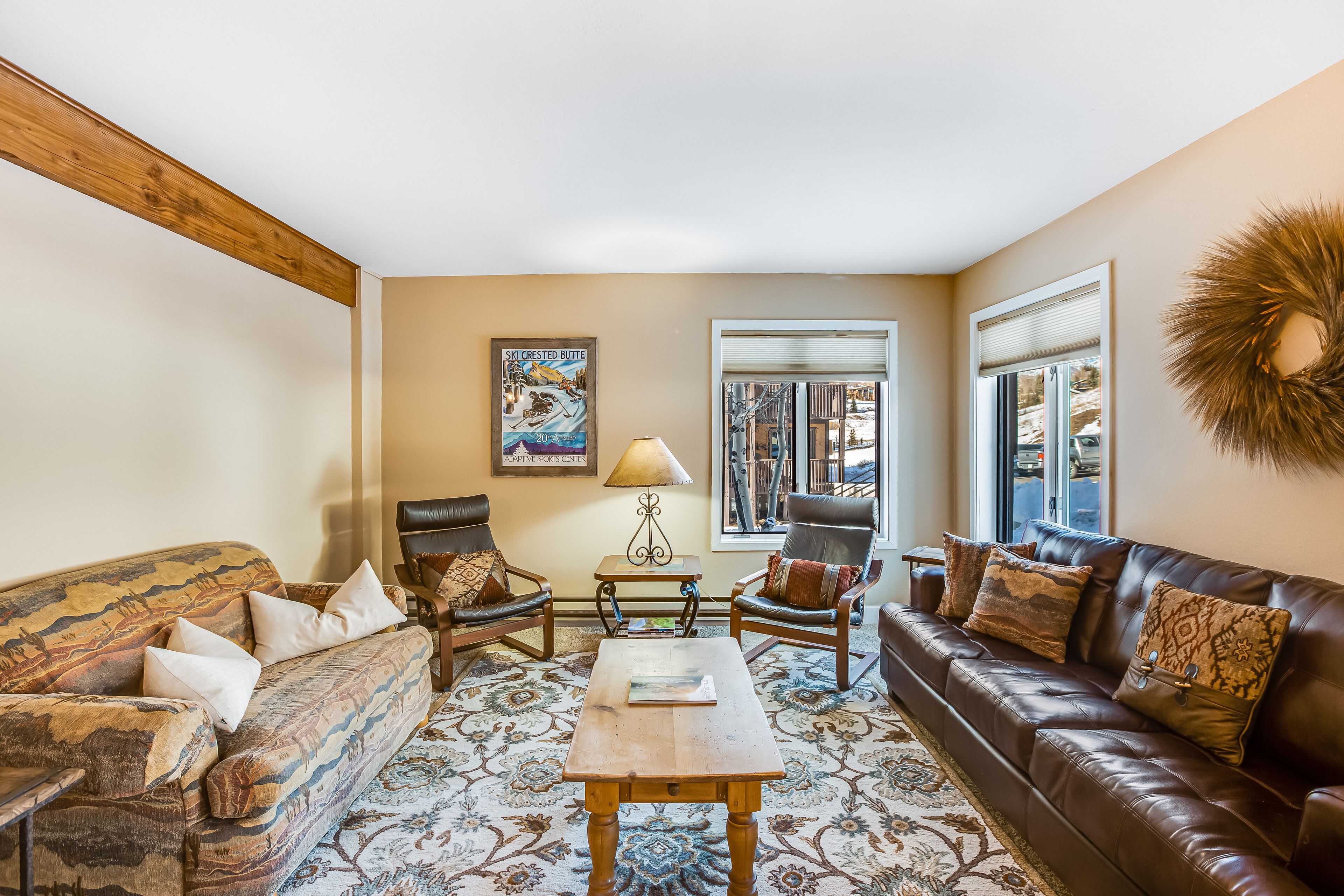 Comfortable ski condo w/ a kitchenette & free WiFi plus shared pools & hot tub