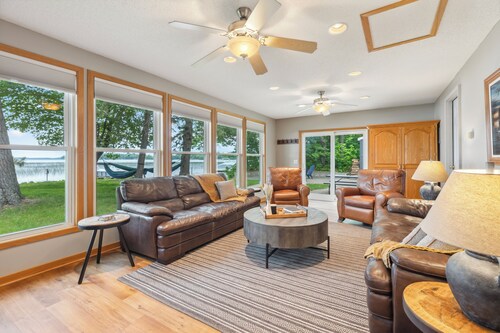 Lakefront Retreat on Platte Lake - Sleeps 9 - 2 King Ensuites - Pontoon Rental