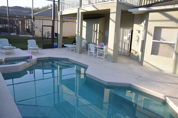 Indoor pool, a heated pool - Henley Park Vacation Home near Disney, Orlando (Davenport)