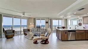 Living Room 1 - Anna Maria Island Club 14 - Condo 2 Bedroom/ 2 Bath beach view, maximum occupancy of 4 people.    Community pool, Max 1 vehicle. (Bradenton Beach)