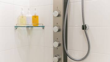 Free toiletries, hair dryer, slippers, electronic bidet