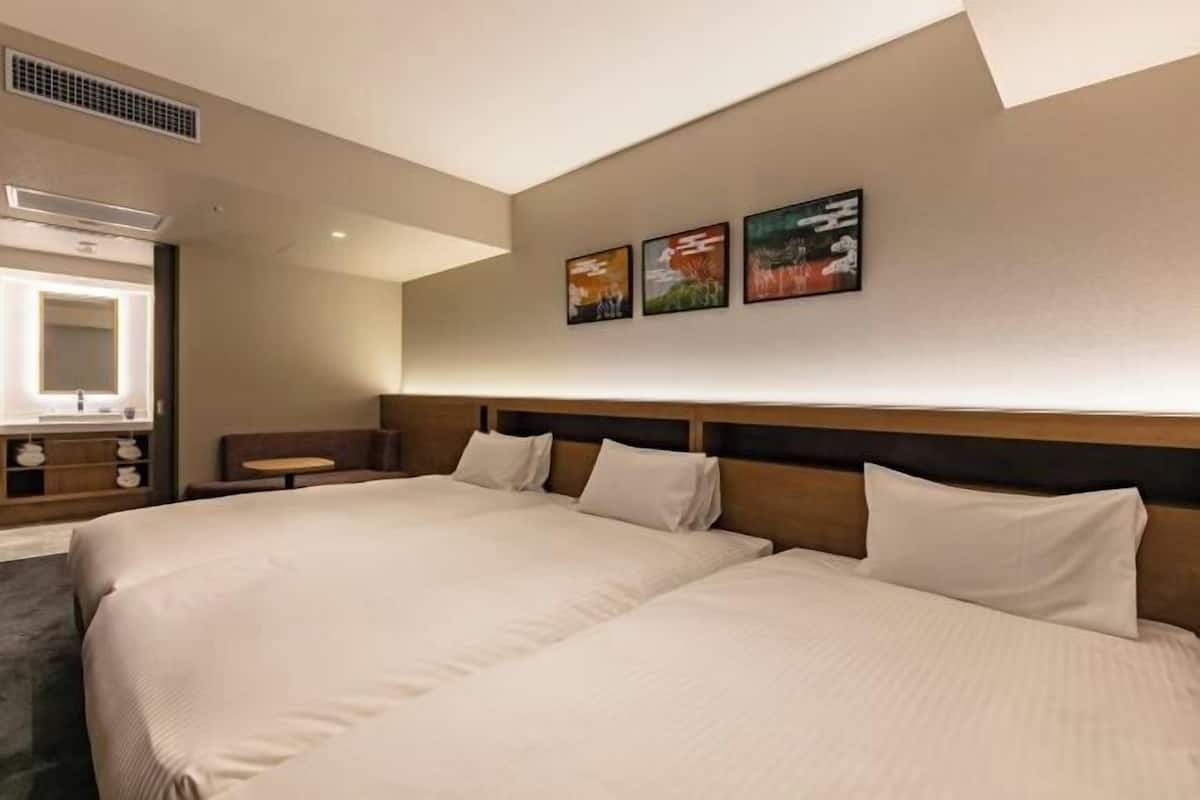 Blackout curtains, iron/ironing board, free WiFi, bed sheets