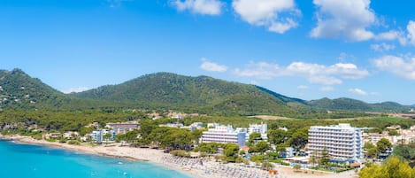 在海灘附近