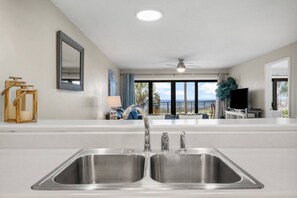 Interior - Beachfront, ground-level condo in a gated resort with a pool, beach access, and Free Activities! (Panama City Beach)