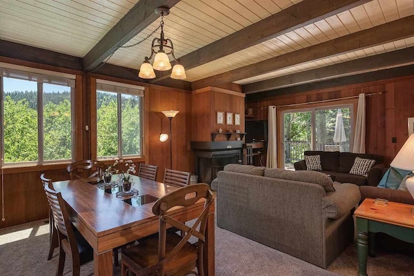 Televisor, llar de foc, reproductor de DVD i llibres