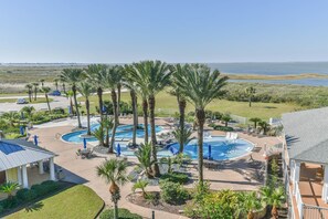 An infinity pool, a heated pool