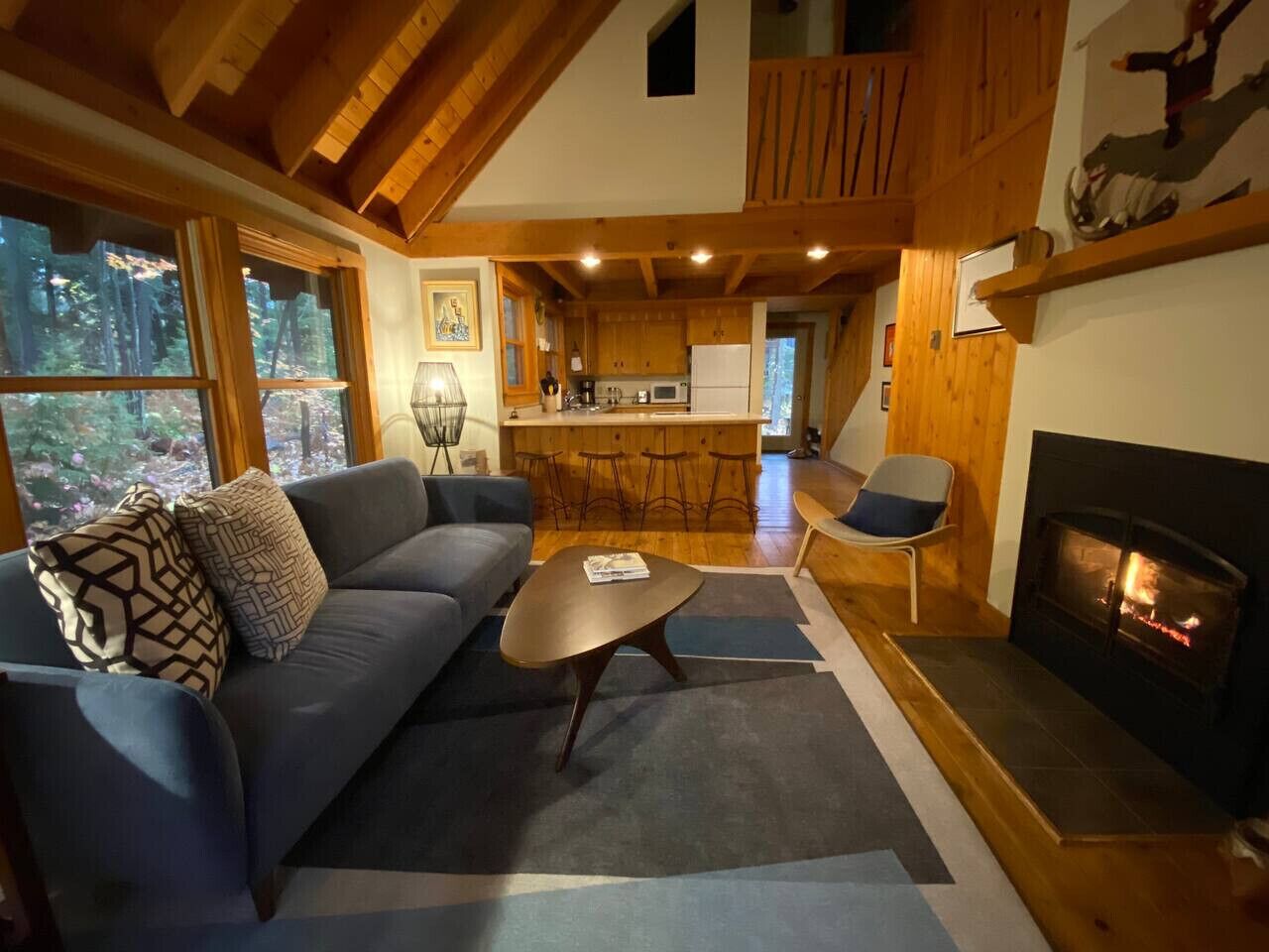 Télévision, cheminée