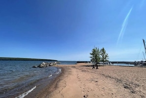 Vlak bij het strand