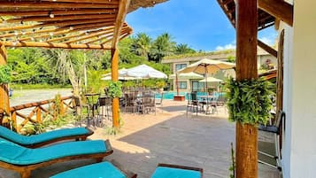 Outdoor pool, open 10:00 AM to 8:00 PM, sun loungers