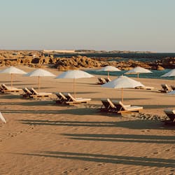 Aan een privéstrand