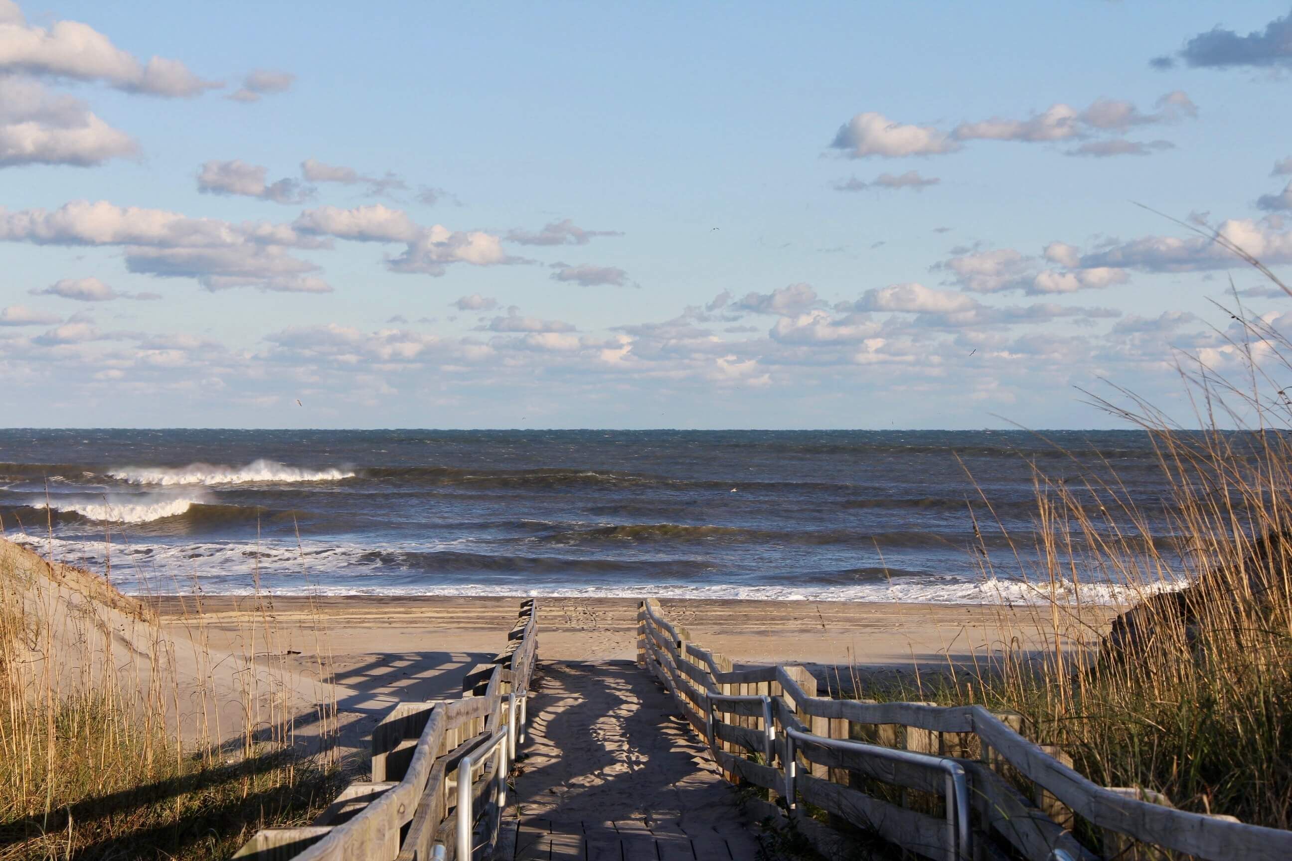 Beach nearby, sun loungers