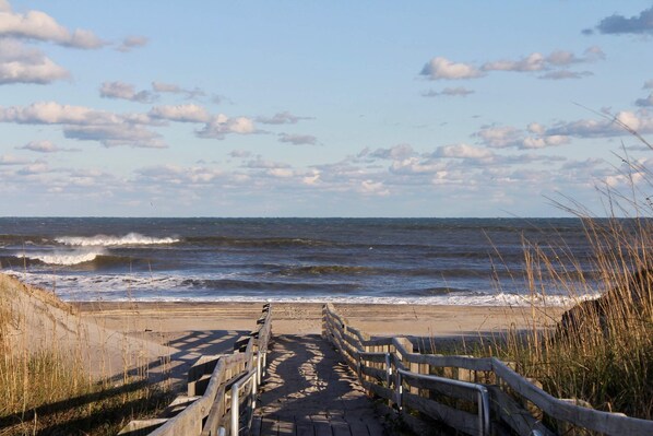 Plage à proximité, chaises longues