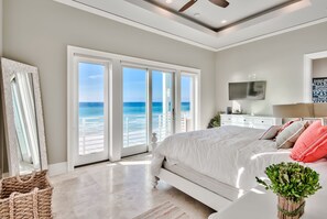 5 bedrooms, iron/ironing board, free WiFi, bed sheets - Gulf Front! Private Pool and Sitting Spa! Gated Community! Elevator! Bikes! (Santa Rosa Beach)