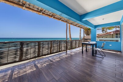 Sun and Sand.
Spectacularly beautiful beach views from your balcony.