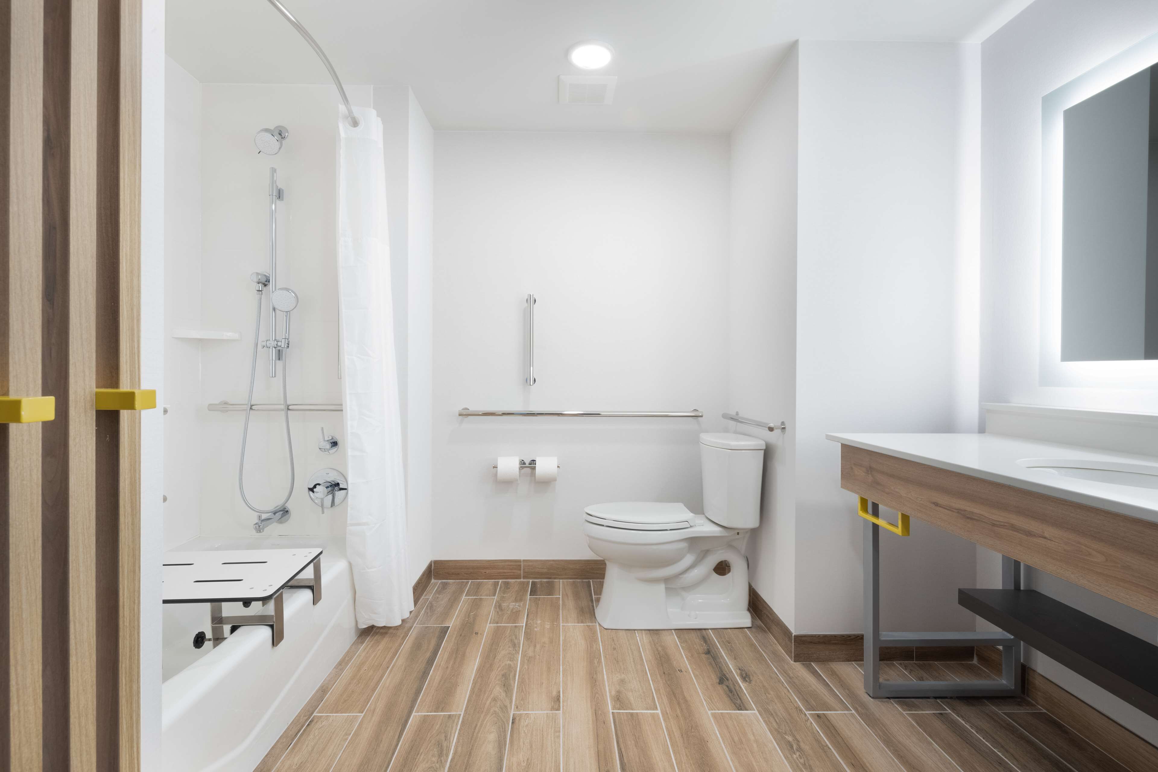 free toiletries, hair dryer, towels