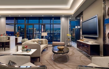 65-inch Smart TV with cable channels, TV, Netflix at Crockfords Las Vegas, LXR Hotels & Resorts at Resorts World