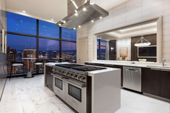 Mini-fridge, coffee/tea maker at Crockfords Las Vegas, LXR Hotels & Resorts at Resorts World