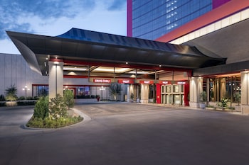 Hotel exterior and entrance at Conrad Las Vegas at Resorts World