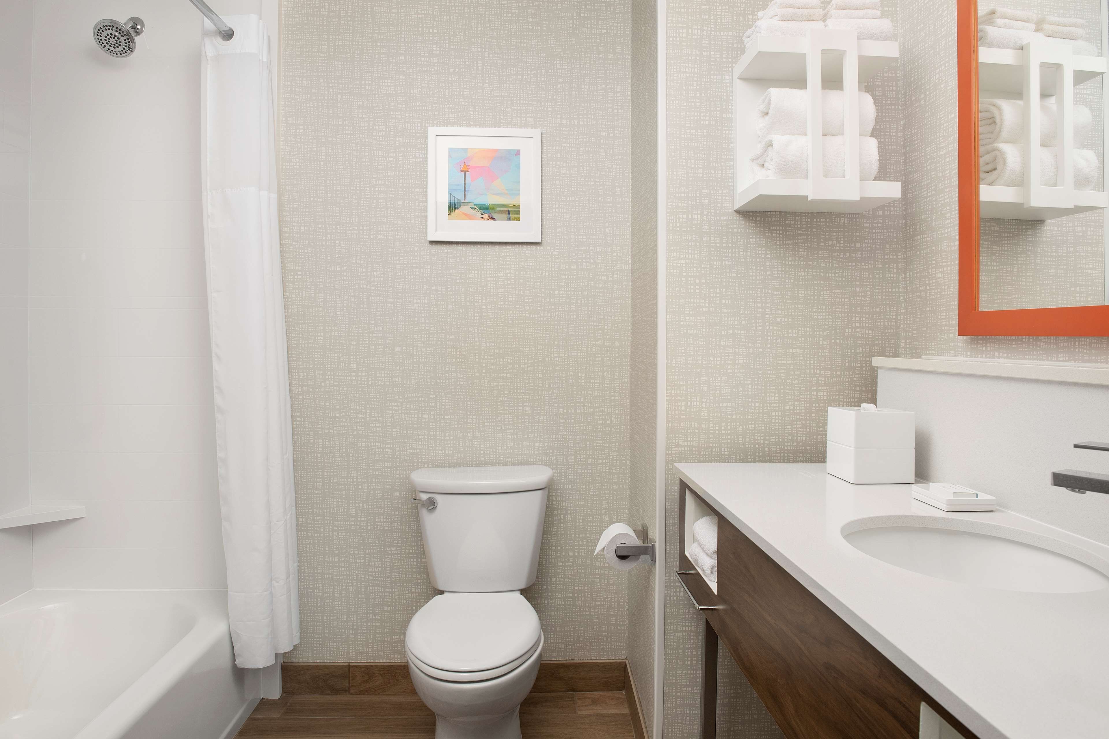 free toiletries, hair dryer, towels