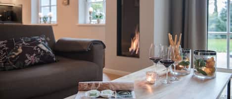 TV connectée, cheminée