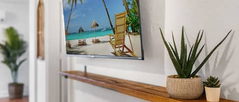 Apartment, 2 Bedrooms | Living area | 50-inch Smart TV with digital channels, TV, streaming services