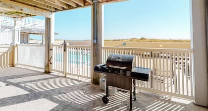 Oceanfront, dog-friendly house with private pool, hot tub, & central AC