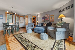 Smart TV, fireplace - South Branch Condo 21-2 - Nice ski-in ski-out condo at Saddleback (Rangeley)