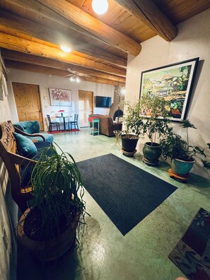 Smart TV, fireplace