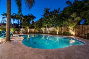 Outdoor pool, a heated pool