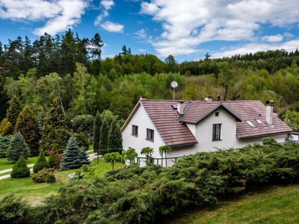 A house with a sloped roof, surrounded by dense greenery and trees. - Malovidy by Interhome (Rataje nad Sázavou)
