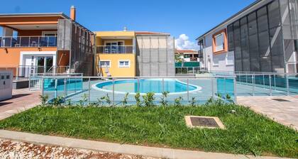 Modern Apartment With Balcony and Pool View Near the Beach in Funtana