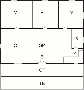 House | Floor plan - 6 Person Holiday Home in Farvang (Farvang)