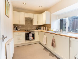 Fridge, microwave, oven, electric kettle