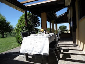 Balcony - Detached Villa With Pool Within a Farm Ground, in Quiet Hillside (Santa Maria della Versa)