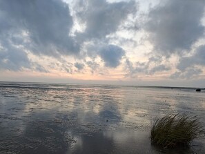A beach with a cloudy sky and calm water reflecting the sky. - 4 Star Holiday Home in Fano (Fano)