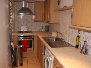 Fridge, microwave, oven, electric kettle
