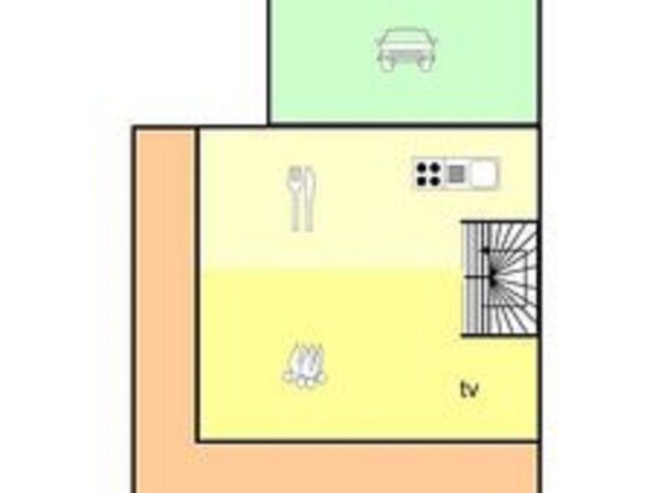 A hotel room layout with a bed, TV, and a small table. - Lavish Holiday Home in Heremence With Balcony (Heremence)
