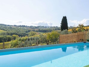 Pool - Farmhouse in Tuscany With Pool & Vineyard View (Montespertoli)