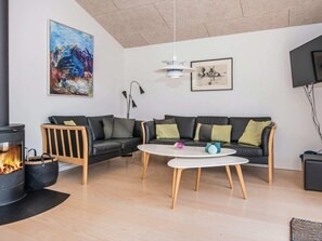 House | Living area | TV - Holiday Home in Knebel (Knebel)