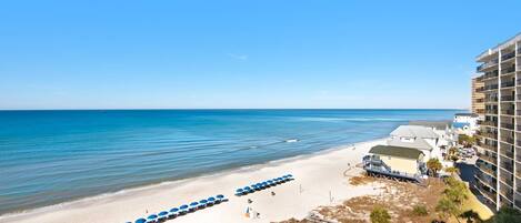 Beach nearby, motor boating