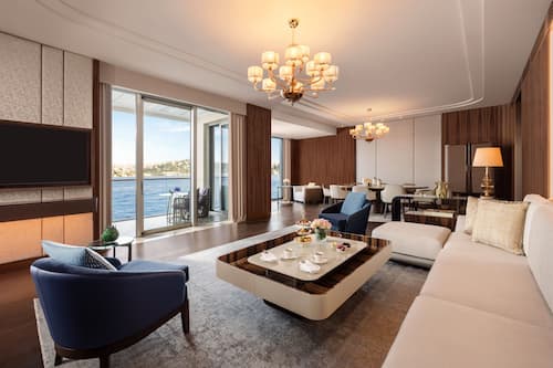 Mandarin Bosphorus Suite | Egyptian cotton sheets, premium bedding, down comforters